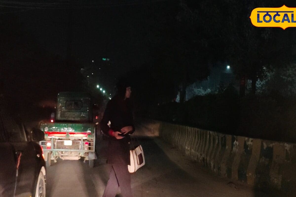 शाम होते ही नोएडा की सड़क पर छा जाता है अंधेरा खंभे तो हैं लेकिन स्ट्रीट लाइट हैं गायब बना रहता है हादसों का डर