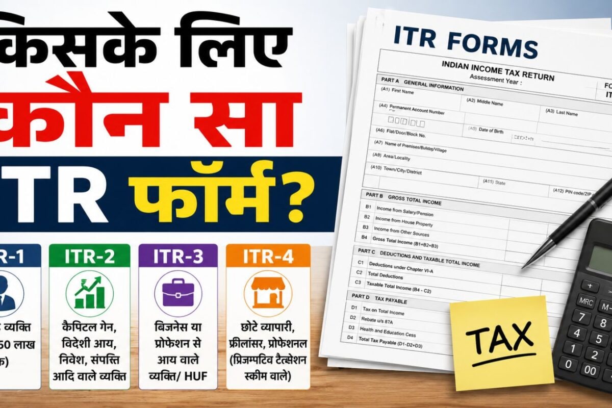 ITR-1, ITR-2, ITR-3 या ITR-4, आपके लिए कौन सा फॉर्म सही है? जानिए पूरी डिटेल