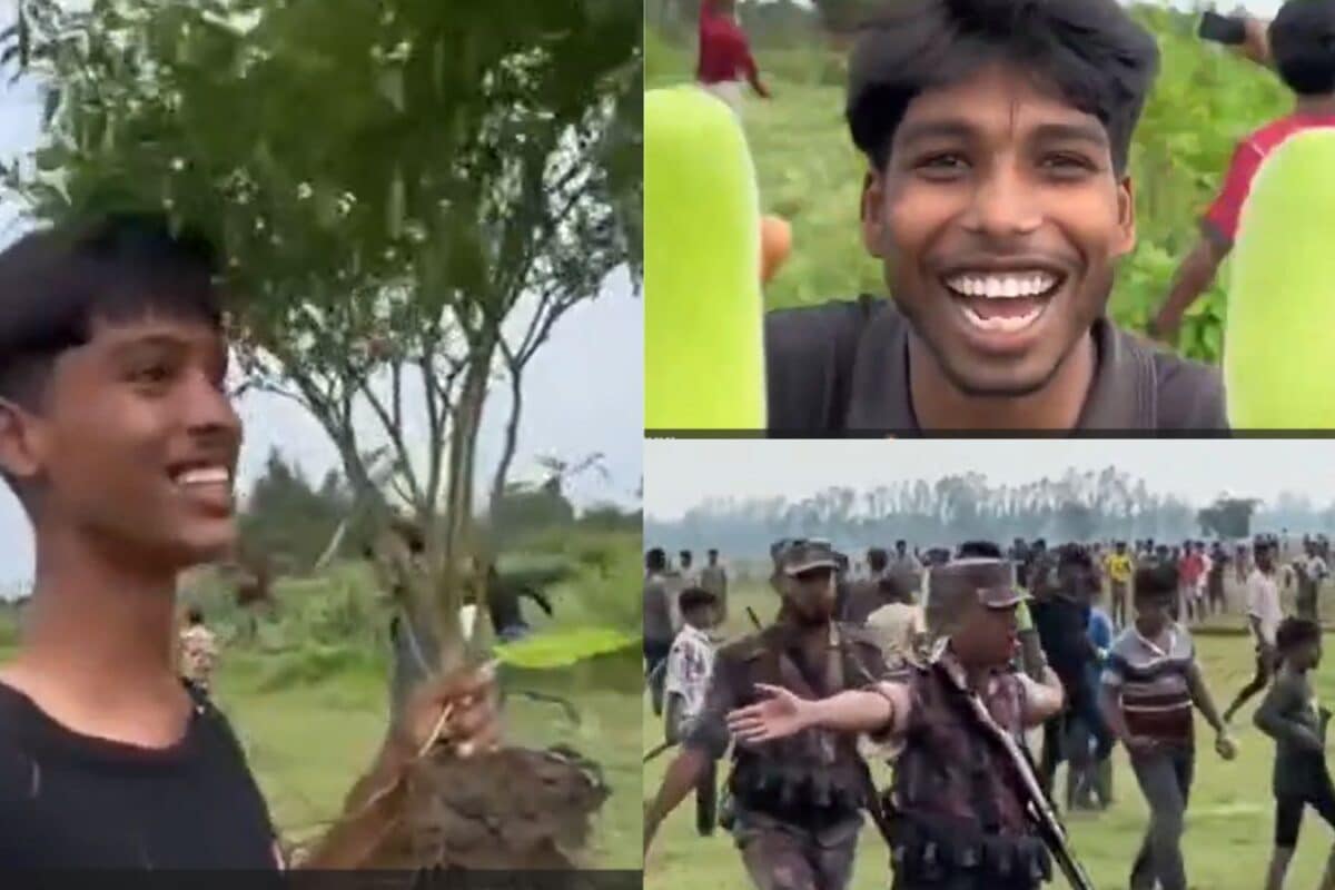 Video: बांग्लादेशी युवक सीमा पार करके भारतीय क्षेत्र में घुसे और चुरा ले गए सब्जियां, उजाड़ गए फसल