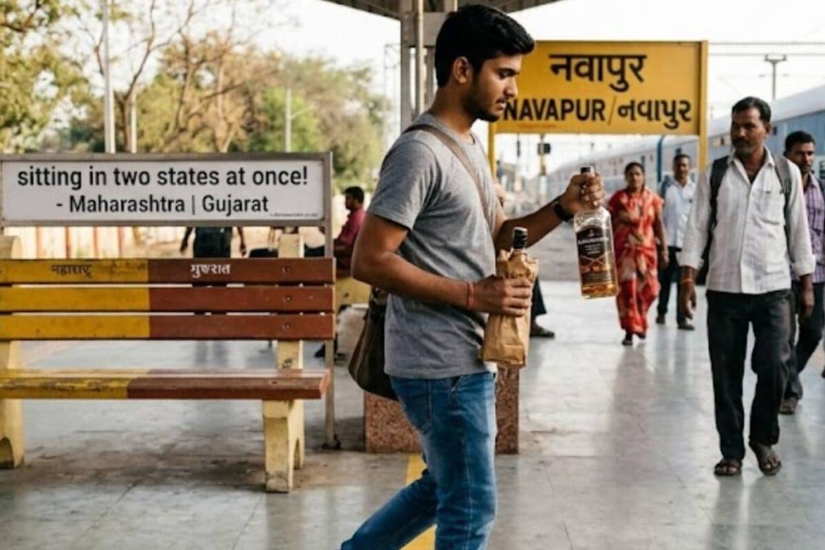 नवापुर रेलवे स्टेशन... देश का इकलौता जंक्शन जहां आधे हिस्‍से पर शराब लेकर दिख गए तो होगी जेल