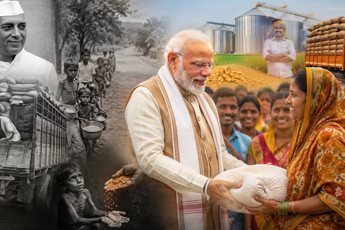 नेहरू के शिप-टू-माउथ से पीएम मोदी के फ्री राशन सफर तक... अनाज के लिए तरसने वाला भारत बना 80 करोड़ का अन्नदाता