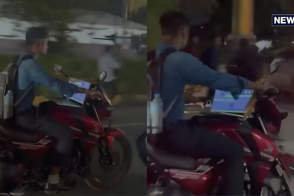 वर्क ऑन बाइक: क्या करके मानोगे भाई? हैदराबाद में नौकरी के लिए मौत का कुआं वाला गेम खेल रहा युवक