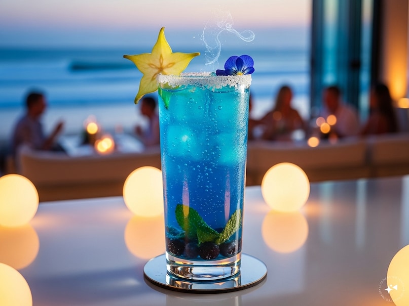 Colorful summer drinks