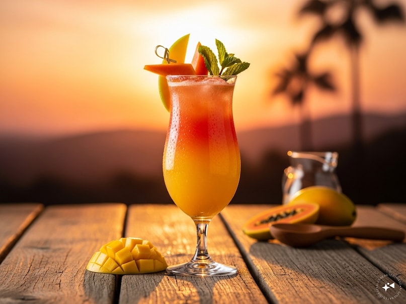 Colorful summer drinks