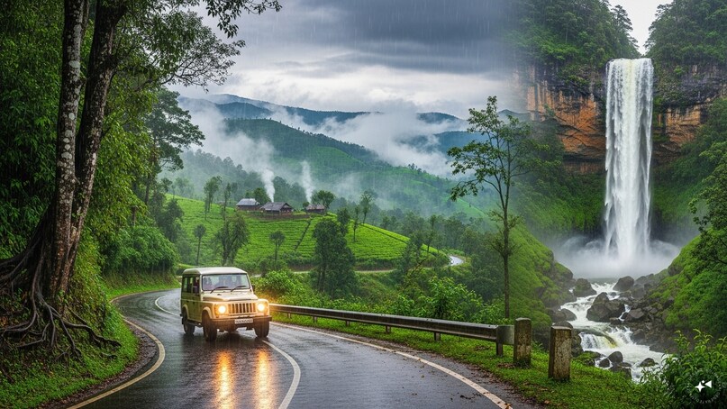 चेरापूंजी: चेरापूंजी को धरती की सबसे ज़्यादा बारिश वाली जगह माना जाता है. यहां हर मोड़ पर आपको घनी हरी-भरी पहाड़ियां और झरने देखने को मिलते हैं. यहां के मुख्य आकर्षणों में नोकलिकई फॉल्स, सेवन सिस्टर्स फॉल्स और मॉसमाई गुफाएं शामिल हैं.