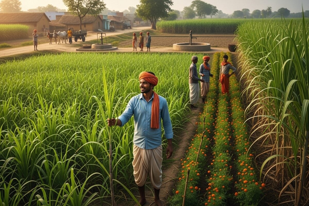 बीएससी एग्रीकल्चर कर चुनी खेती तीन एकड़ में लगाया गन्ना लागत आई 60 हजार कमाई हुई ढाई लाख