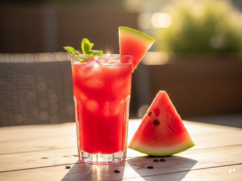 Colorful summer drinks