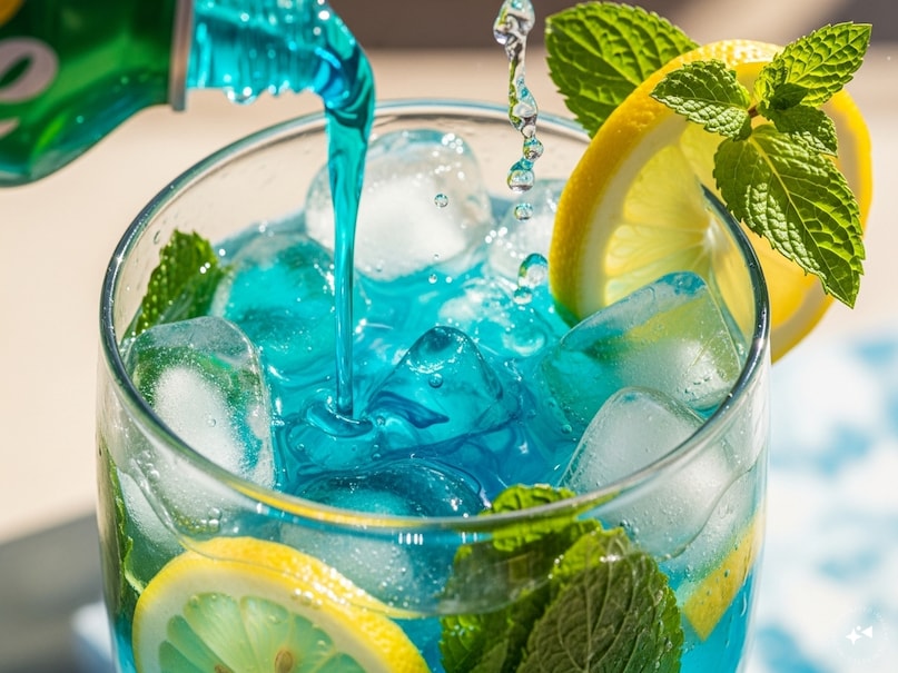 Colorful summer drinks