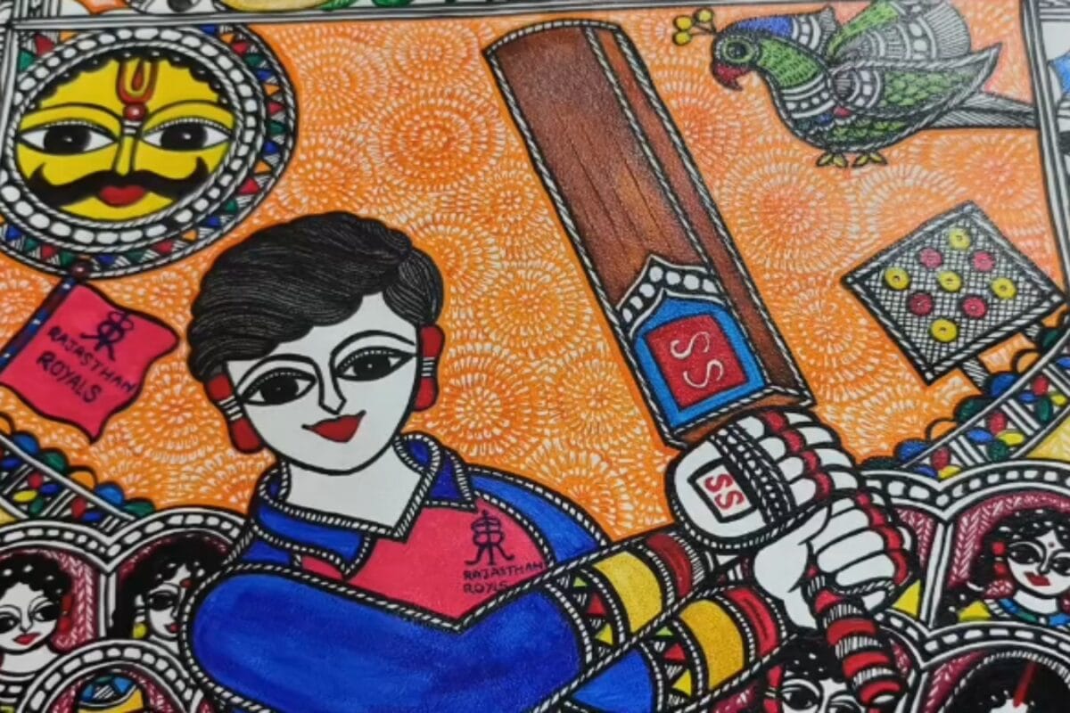 वैभव सूर्यवंशी के टीम इंडिया में चयन पर झूम उठा मिथिला, कलाकार ने बनाई शानदार पेंटिंग