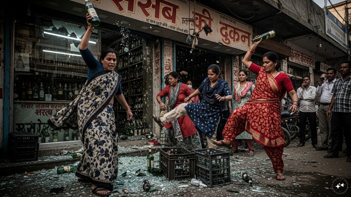 ‘पीकर दिनभर हुड़दंग मचाते हैं’, कासगंज में शराब के ठेके पर महिलाओं का धावा, फोड़ डाली बोतलें ‘पीकर दिनभर हुड़दंग मचाते हैं’, कासगंज में शराब के ठेके पर महिलाओं का धावा, फोड़ डाली बोतलें
