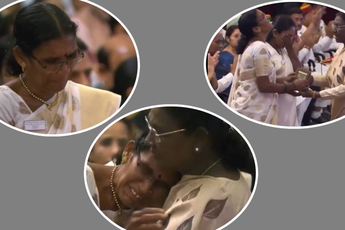 बेटे को खोने का दर्द और आंखों में आंसू... कीर्ति चक्र देख राष्ट्रपति के कंधे पर सिर रखकर खूब रोई मां
