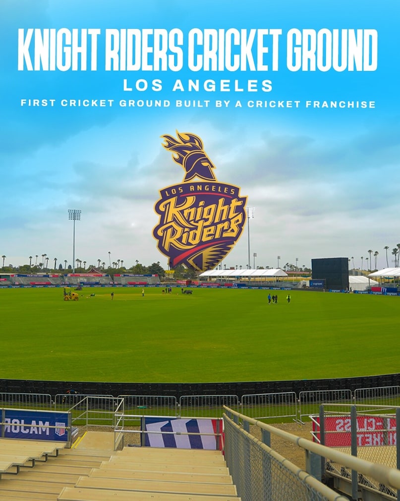 The new venue is far more than a home ground for the Los Angeles Knight Riders. It represents the Knight Riders Group's long-term vision of taking cricket to newer audiences and expanding the sport beyond its traditional strongholds. Located at Fairplex in Pomona, the stadium will host Major League Cricket matches before taking center stage when cricket returns to the Olympics at LA28 for the first time in more than a century. The new venue is far more than a home ground for the Los Angeles Knight Riders. It represents the Knight Riders Group's long-term vision of taking cricket to newer audiences and expanding the sport beyond its traditional strongholds. Located at Fairplex in Pomona, the stadium will host Major League Cricket matches before taking center stage when cricket returns to the Olympics at LA28 for the first time in more than a century.