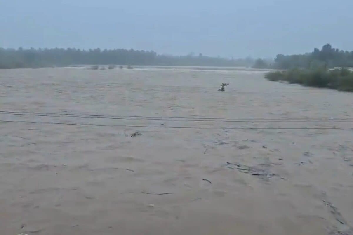 जूनागढ़ में मेघल नदी का रौद्र रूप लगातार बारिश के बाद गडू गांव में बिगड़े हालात प्रशासन अलर्ट