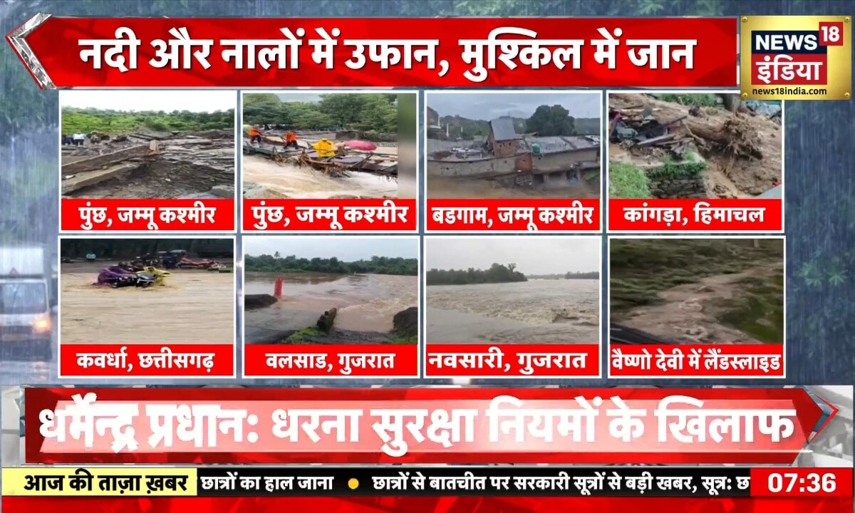 VIDEO: कहीं पानी में डूबे घर कहीं ताश के पत्तों की तरह ढह गई बिल्डिंग देशभर में तबाही का मंजर