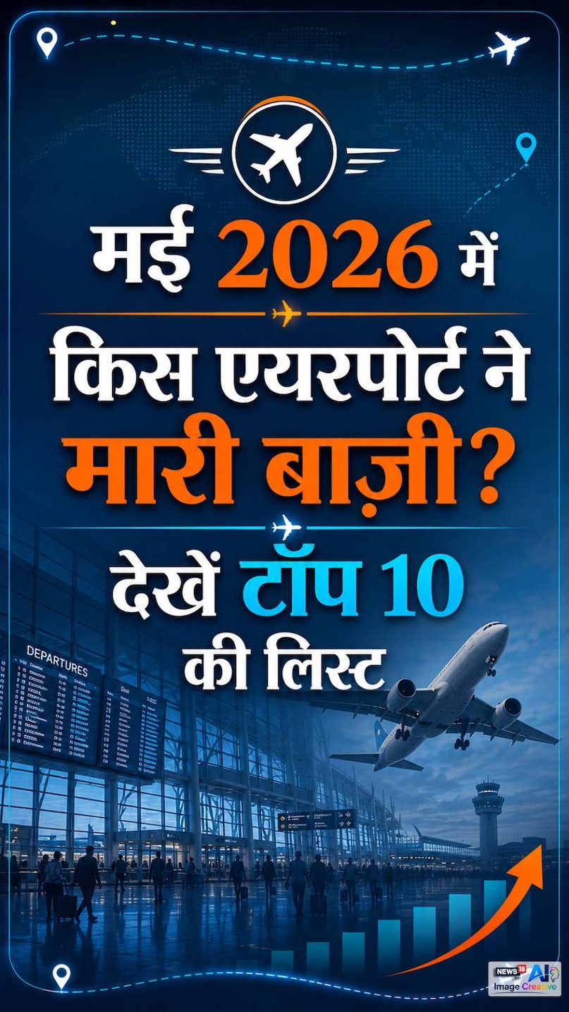 India Top 10 Airport | दिल्ली या मुंबई नहीं... ये हैं देश के टॉप-10 एयरपोर्ट, शानदार रही इनकी पैसेंजर ग्रोथ | india-domestic-air-passenger-record 4 Airport 000 2026 07 edb80db9974dd00fca4455d744b61a6c