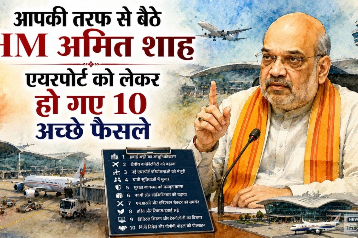 आज पैसेंजर्स तरफ से बैठे HM अमित शाह एयरपोर्ट अफसरों की चली लंबी क्‍लास फिर हुए 10 अच्‍छे फैसले