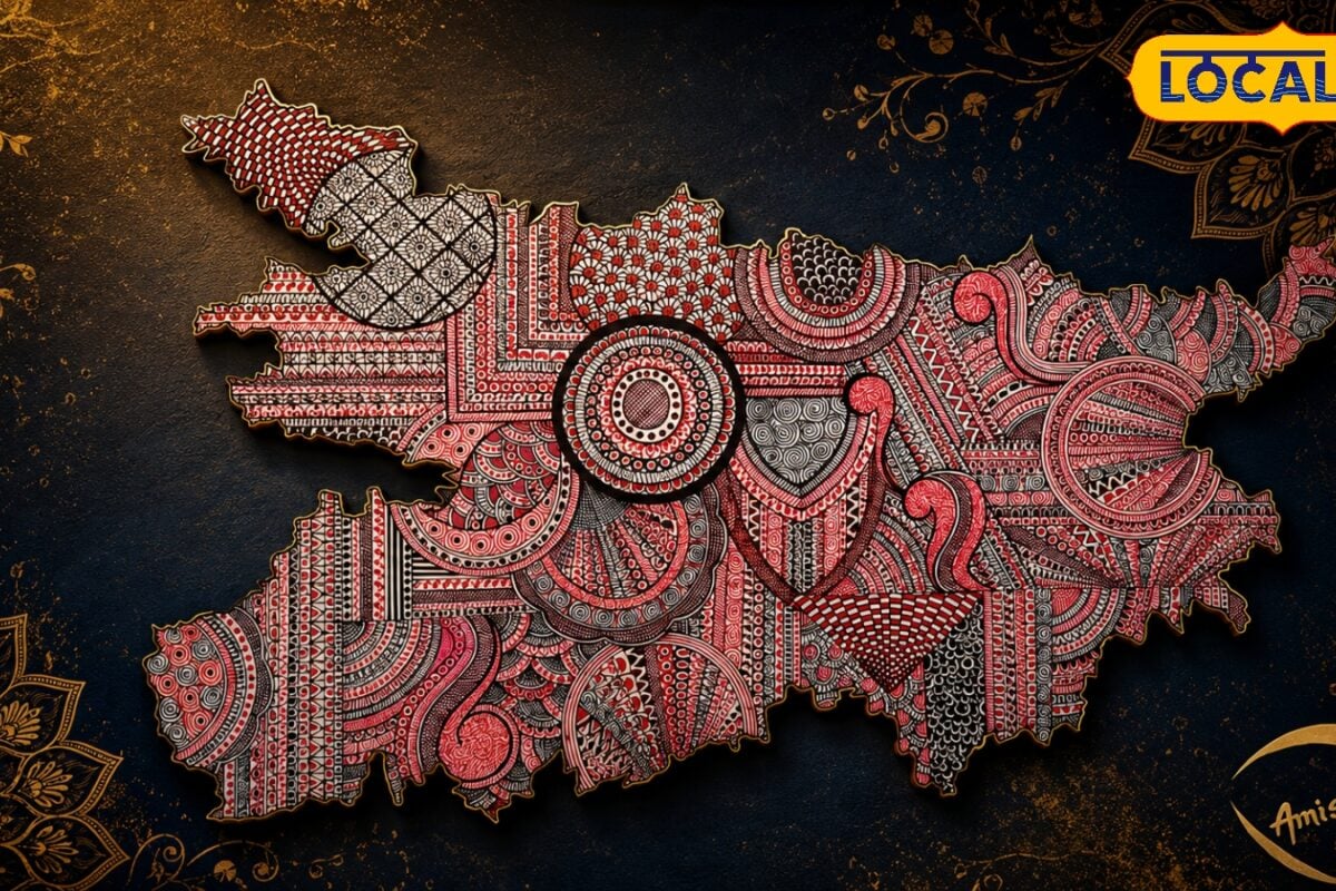 35 से ज्यादा पैटर्न 14 घंटे की मेहनत! अनीशा ने बनाया बिहार का अनोखा नक्शा देखते हीं बोलेंगे WOW