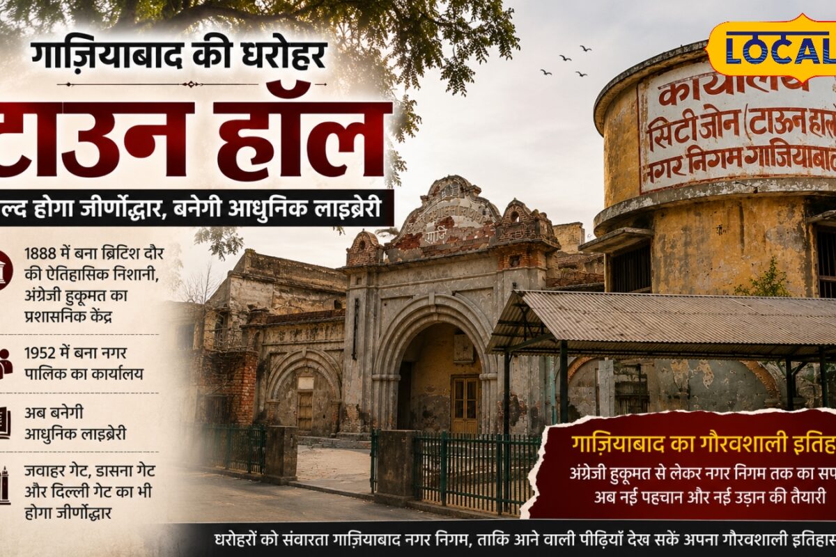 गाजियाबाद के 138 साल पुराने टाउन हॉल का होगा जीर्णोद्धार ऐतिहासिक इमारत शहर की पहचान और विरासत को फिर से होगी जीवंत