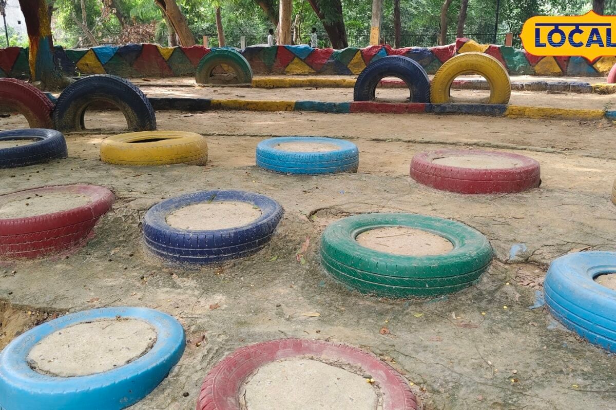 सुल्तानपुर का एक ऐसा पार्क जहां गाड़ियों के टायर देते हैं खूबसूरती इन तस्वीरों में देखें पूरा पार्क