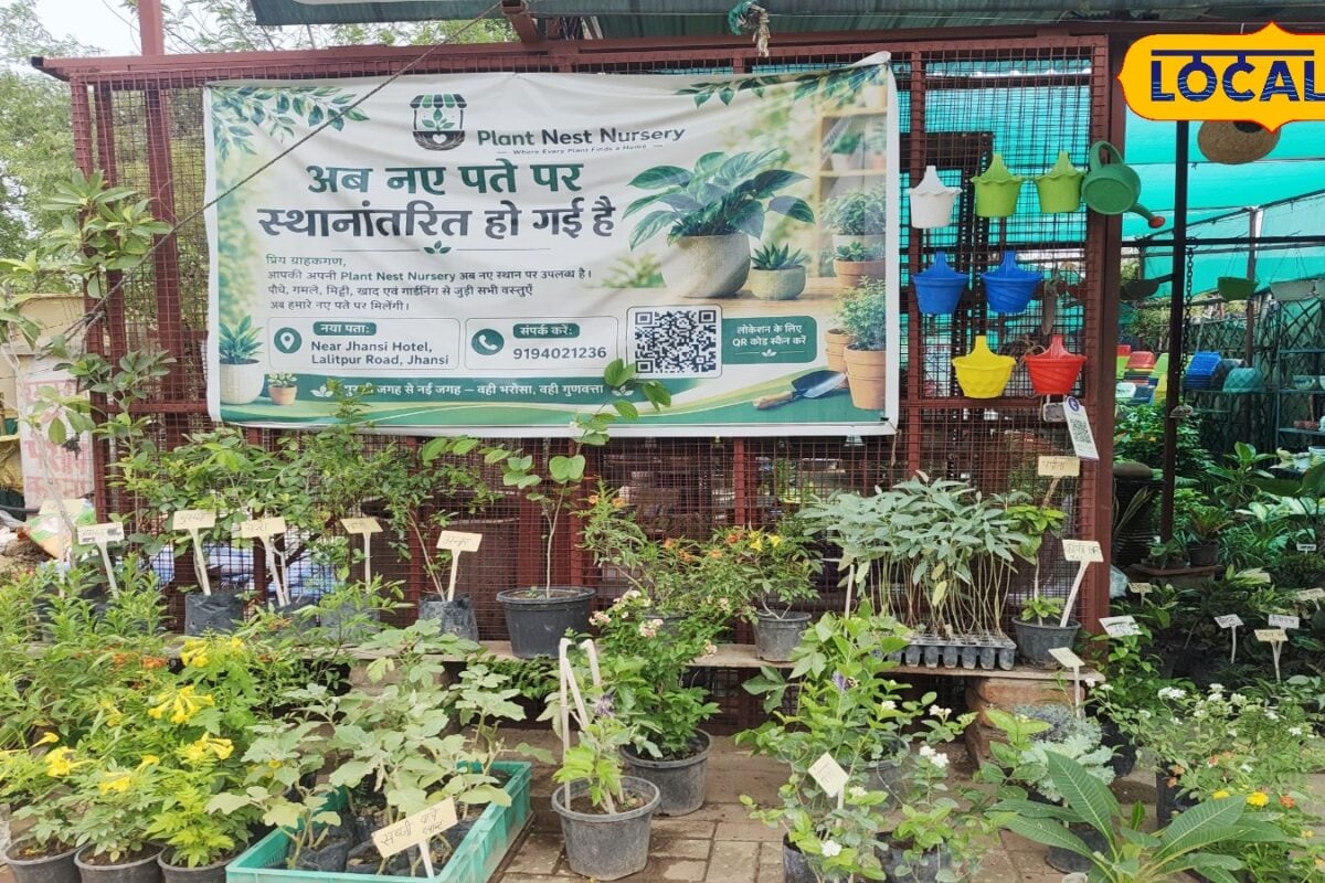 झांसी की हाईटेक नर्सरी में फूलों फलों और सजावटी पौधों की भरमार पैरेंट्स बच्चों को लाकर बताते हैं खासियत जाने
