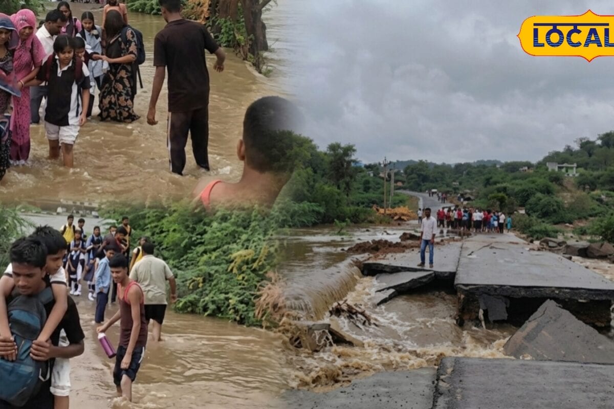 Ground Report: राजस्थान में मूसलाधार बारिश का कहर कई गांवों का संपर्क टूटा कंधों पर बच्चों को पार कराते दिखे ग्रामीण