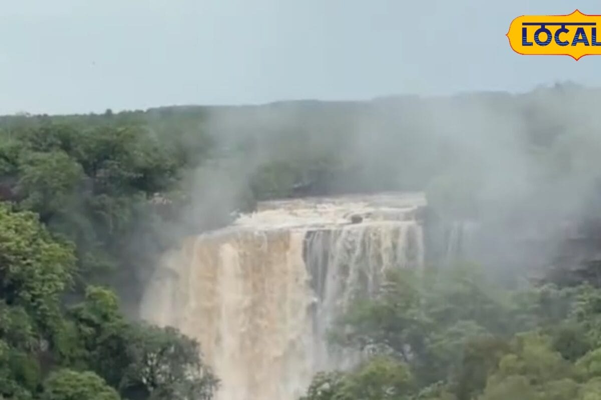 राजस्थान: 150 फीट गहरी घाटी में गूंजा मेनाल का झरना, भारी बारिश के बाद पर्यटकों का सैलाब