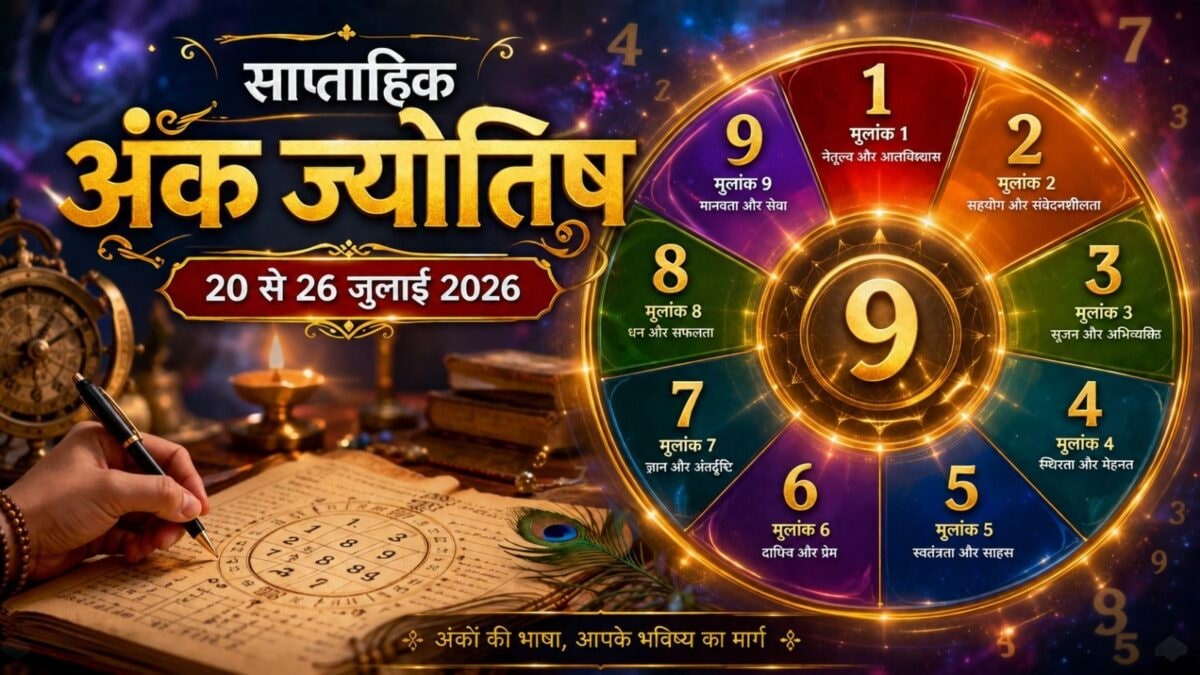 इस हफ्ते मूलांक 3 में होंगे दिलचस्प बदलाव, अंक 6 को मिलेगा सरप्राइज! जानें 1 से 9 का अंकफल इस हफ्ते मूलांक 3 में होंगे दिलचस्प बदलाव, अंक 6 को मिलेगा सरप्राइज! जानें 1 से 9 का अंकफल
