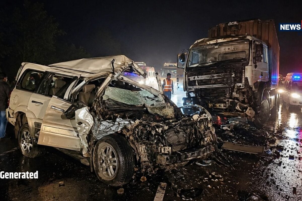 कर्नाटक में दर्दनाक सड़क हादसा क्रूजर के उड़े परखच्चे 6 की मौत 3 घायल