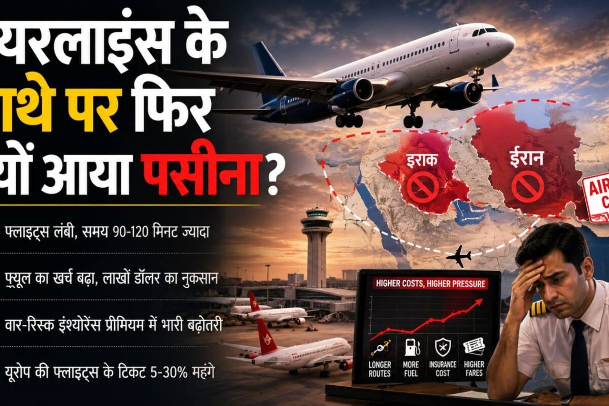 West Asia Crisis: ईरान-इराक का एयरस्पेस बंद भारतीय एयरलाइंस की बढ़ी टेंशन अब यूरोप जाना होगा महंगा