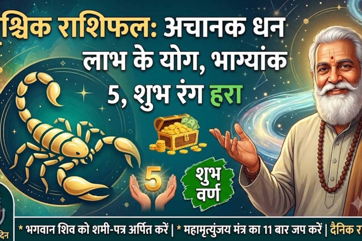 Vrishchik Rashifal: वृश्चिक राशि वाले आज न करें ये गलती! चमकेगी किस्मत धन लाभ के साथ खुलेंगे तरक्की के द्वार