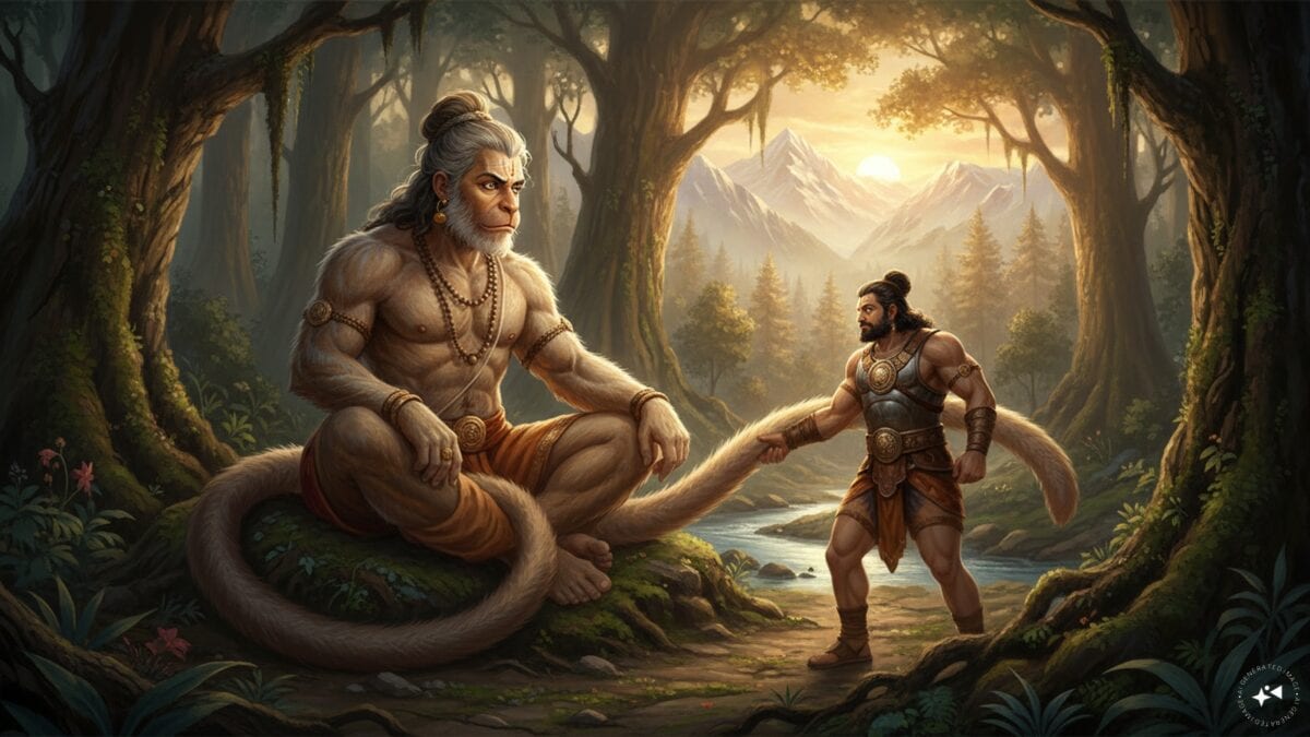 जब भीम ने समझा खुद को सबसे शक्तिशाली, हनुमान जी की पूंछ ने तोड़ दिया सारा घमंड जब भीम ने समझा खुद को सबसे शक्तिशाली, हनुमान जी की पूंछ ने तोड़ दिया सारा घमंड