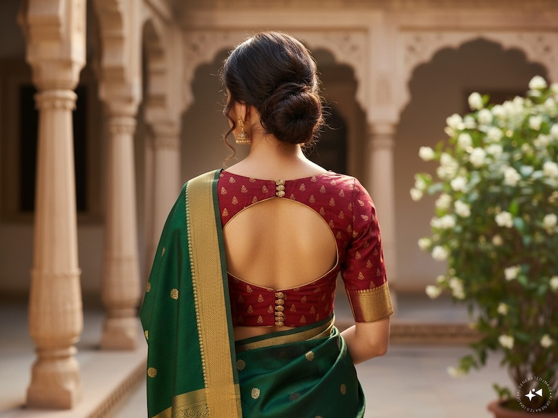 Latest blouse back design Latest blouse back design