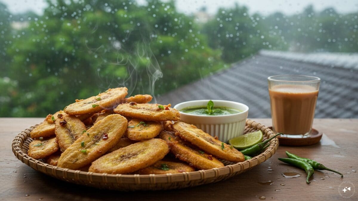 हर बार आलू-प्याज के पकौड़े क्यों? इस मानसून कच्चे केले की भजिया से करें चाय पार्टी