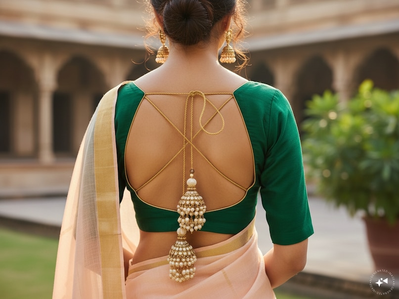 Latest blouse back design Latest blouse back design