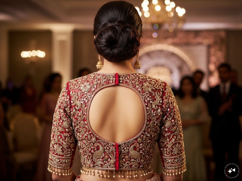 Latest blouse back design Latest blouse back design