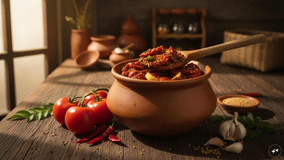 कुछ तीखा और चटपटा खाने का हो रहा है मन, तो बनाकर रख लें टमाटर का ये टेस्टी अचार