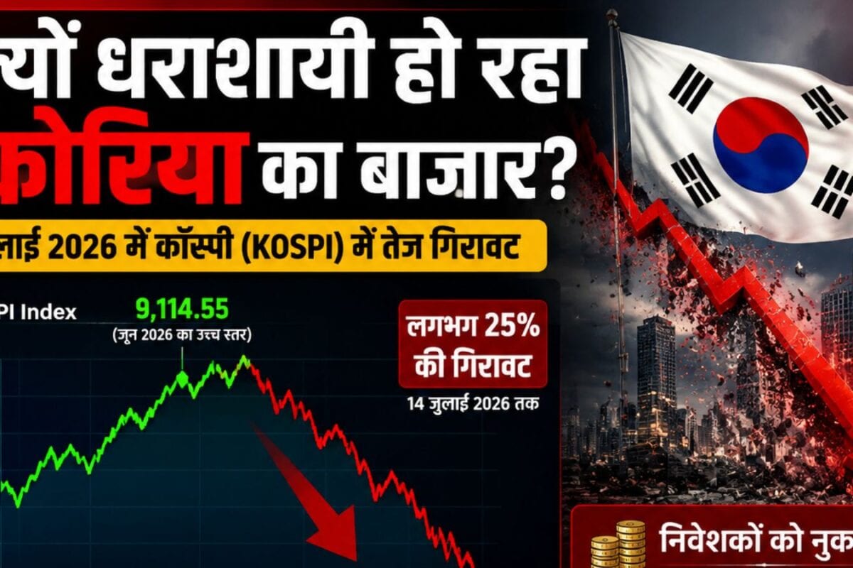 Korean Share Market Drama : पहले रिकॉर्ड तेजी फिर जबरदस्त गिरावट कोरियन ड्रामा की तरह कॉस्पी ने दिखाया थ्रिलर