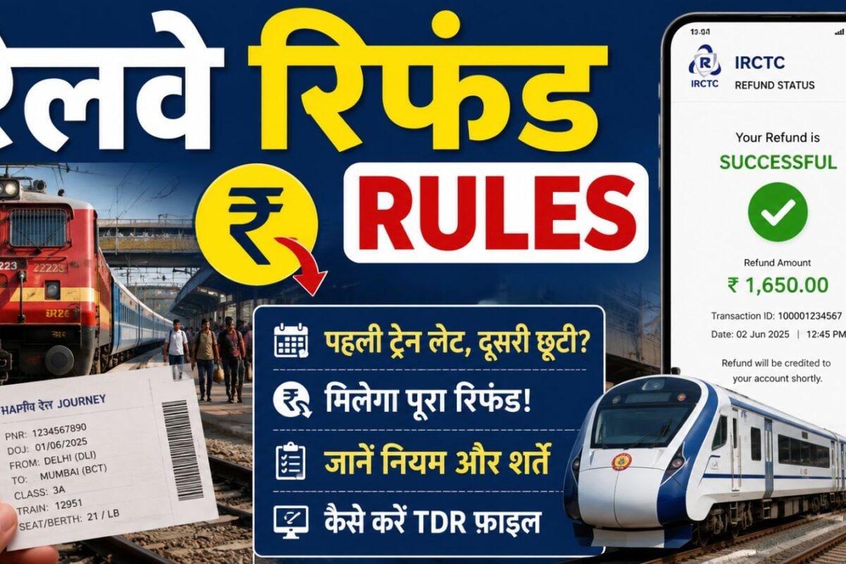 Railway Rules : पहली ट्रेन लेट होने से छूटी कनेक्टिंग ट्रेन तो क्या रेलवे देगा रिफंड?