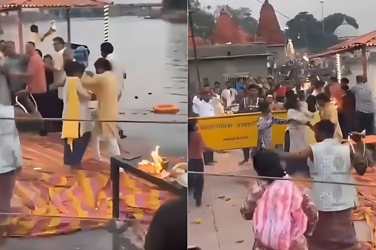 बाल-पकड़कर खींचे, पीतल की आरती फेंककर मारी, जमकर चले घूमे, उज्जैन का रामघाट बना 'अखाड़ा'