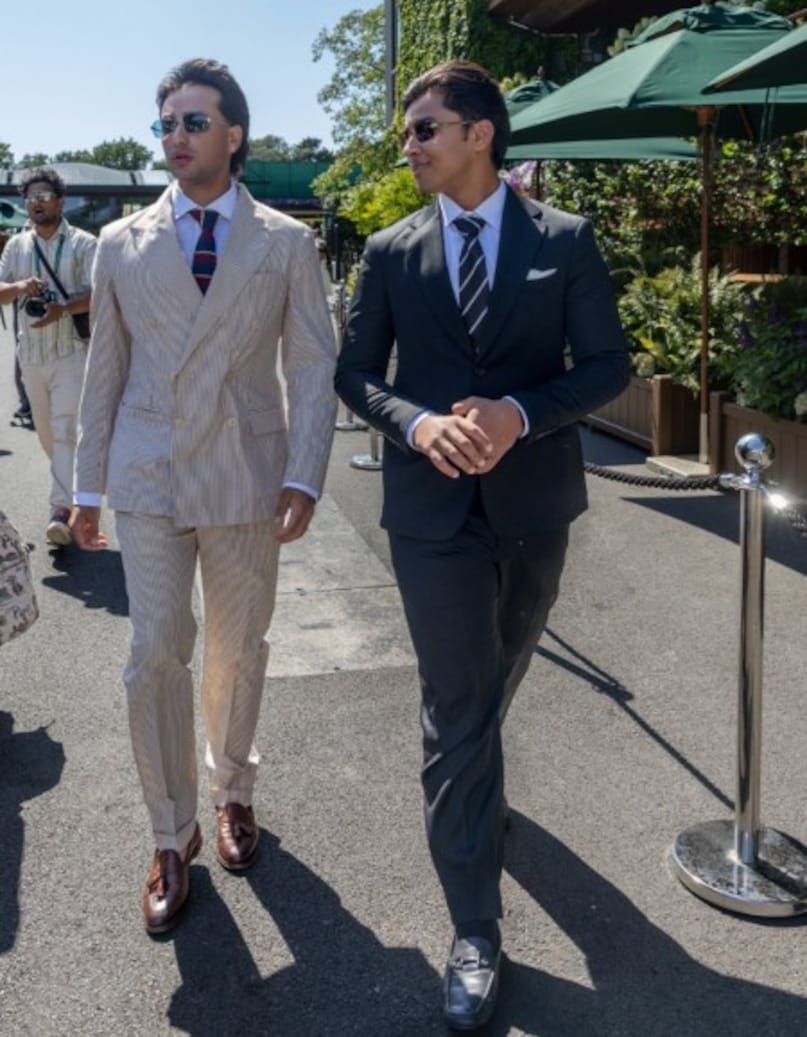 Vaibhav Sooryavanshi, Vaibhav Sooryavanshi black suit, Vaibhav Sooryavanshi black sunglasses, Vaibhav Sooryavanshi Wimbledon, Vaibhav Sooryavanshi Wimbledon photos, Vaibhav Sooryavanshi Wimbledon abhishek Sharma, Vaibhav Sooryavanshi tennis, Vaibhav Sooryavanshi attend Wimbledon final, Vaibhav Sooryavanshi, Vaibhav Sooryavanshi Wimbledon final, Vaibhav Sooryavanshi tennis 
