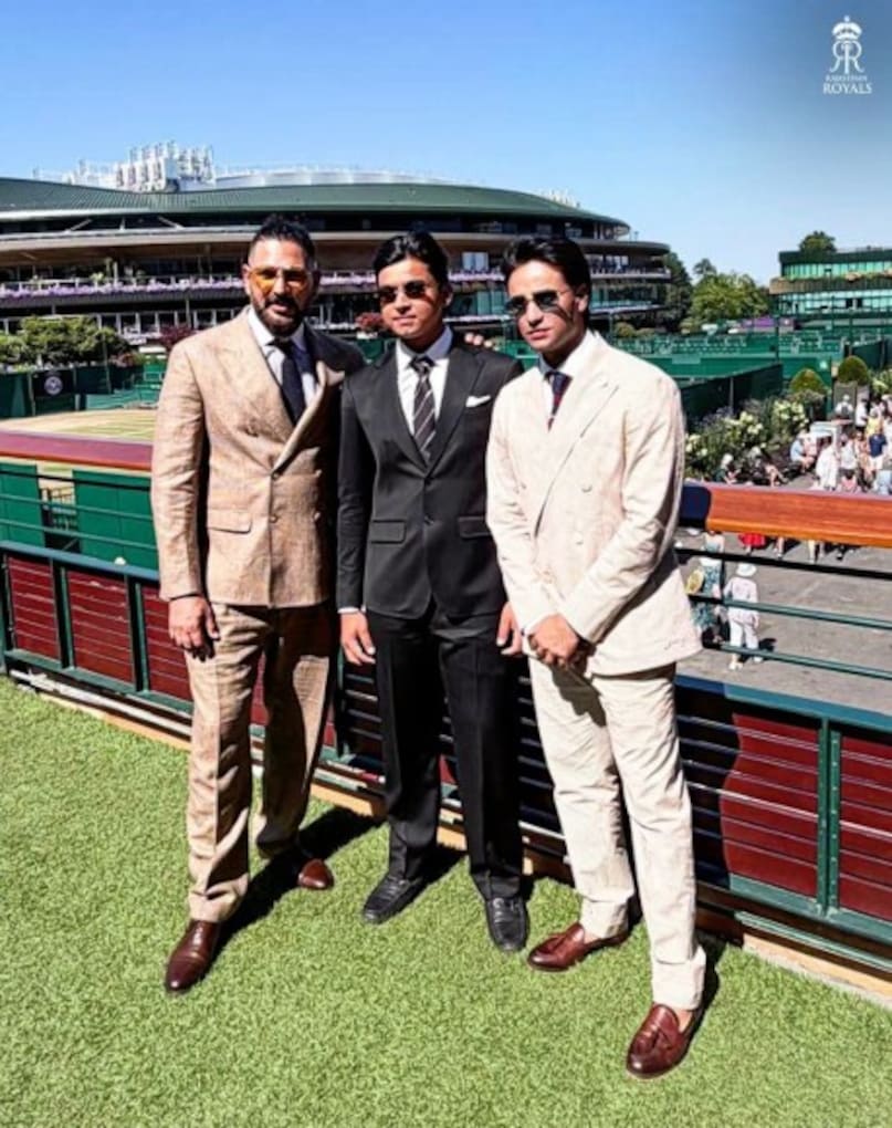 Vaibhav Sooryavanshi, Vaibhav Sooryavanshi black suit, Vaibhav Sooryavanshi black sunglasses, Vaibhav Sooryavanshi Wimbledon, Vaibhav Sooryavanshi Wimbledon photos, Vaibhav Sooryavanshi Wimbledon abhishek Sharma, Vaibhav Sooryavanshi tennis, Vaibhav Sooryavanshi attend Wimbledon final, Vaibhav Sooryavanshi, Vaibhav Sooryavanshi Wimbledon final, Vaibhav Sooryavanshi tennis 