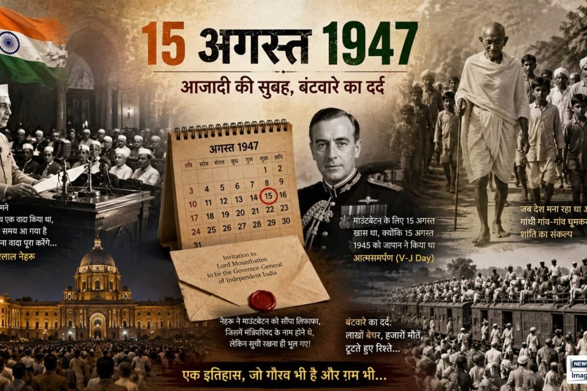 15 अगस्‍त 1947: माउंटबेटन ने पूरा किया असली मकसद आजादी की दहलीज पर नेहरू से हुई चूक जश्‍न से दूर रहे गांधी