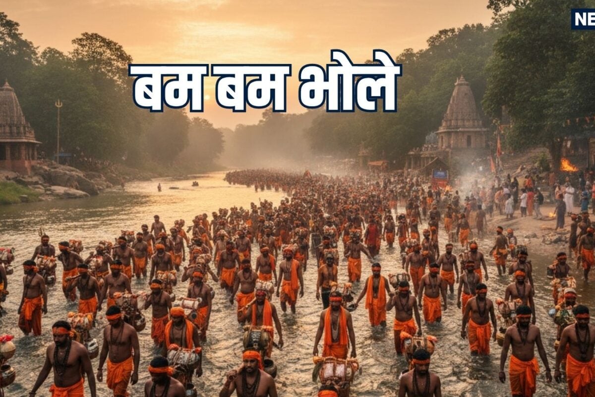 श्रावणी मेले के दौरान कुमारसार नदी में उतरते ही कांवड़ियों की थकान होती है दूर आस्था के सफर में प्रकृति का खूबसूरत संगम