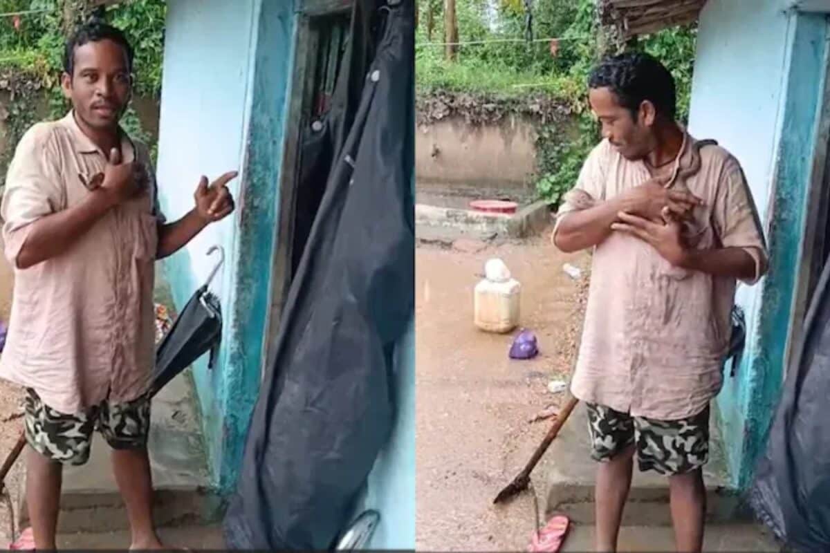 गले में जहरीला सांप लपेटकर घूमता रहा युवक, कई बार डसा; अस्पताल में भर्ती कराया तो वहां से भी भागा