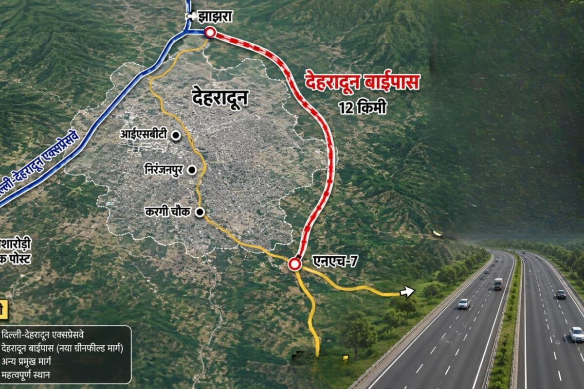 ग्रीनफील्ड बाईपास से दिल्ली वाले सीधे पहुंचेंगे मसूरी, देहरादून एक्सप्रेसवे पर बन रहा नया रास्ता