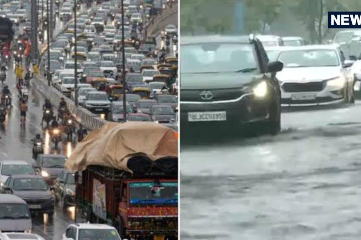 ऑफिस से निकल रहे घर तो रुक जाएं जरा बारिश में पानी-पानी हुआ दिल्ली-एनसीआर मेहरौली बदरपुर रोड पर 2 KM लंबा जाम