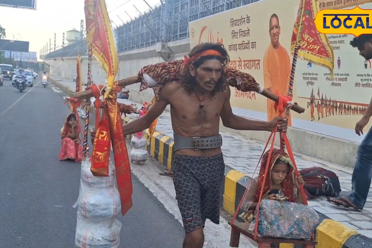 मेरठः अलीगढ़ का भोला कांवड़ में अपनी बेटी और भांजी को बैठा निकला हरिद्वार बेटी बचाओ बेटी बढ़ाओ का दिया संदेश