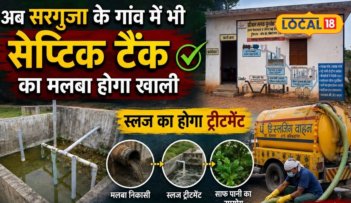 सरगुजा के केशवपुर में शुरू हुआ ग्रामीण क्षेत्र का पहला फिकल स्लज ट्रीटमेंट प्लांट 123 गांवों को मिलेगा फायदा