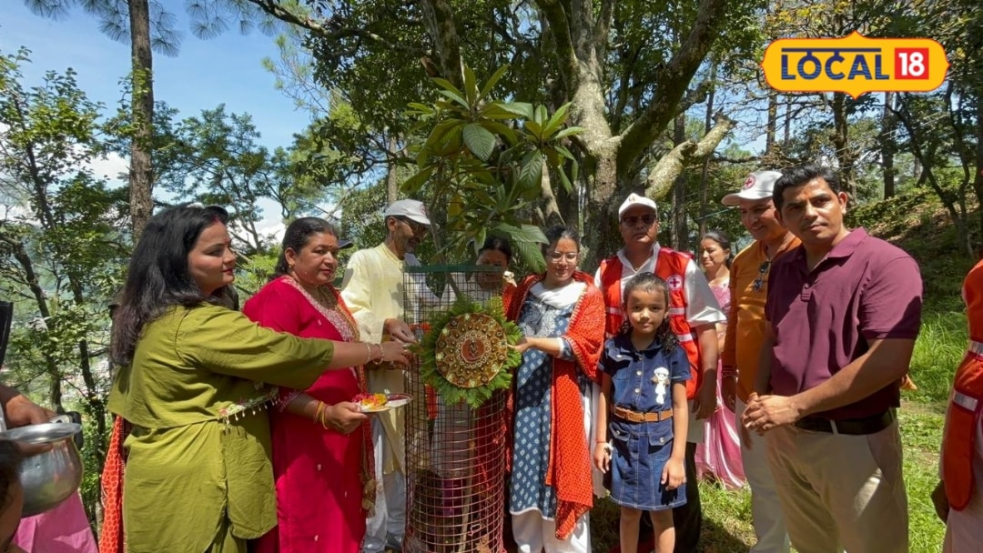 बागेश्वर में रक्षाबंधन पर्व पर पेड़ों को ऐपण राखी बांधकर पर्यावरण संरक्षण का लिया संकल्प रोपे पौधे