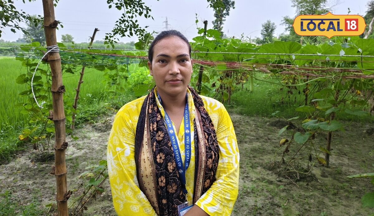 गोंडा की प्रियांशी पढ़ाई नौकरी और खेती तीनों काम एक साथ संभाल रहीं 2 बीघा में कर रहीं लौकी-तोरई की खेती